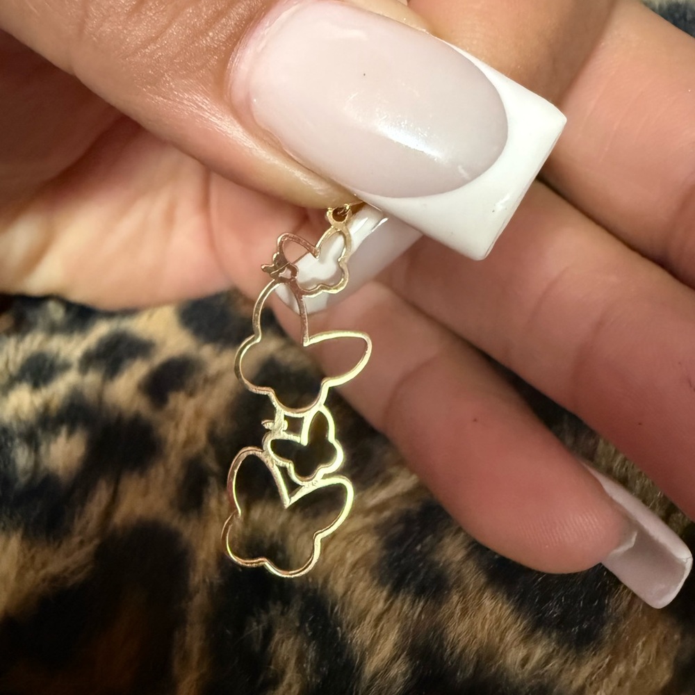 14k dainty butterfly pendant